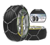 LEYAOYAO Snow Chains, 2 x 12 mm Manganese Alloy Steel Tire Chains for Passenger Cars, Pickups, and SUVs(KN 120)