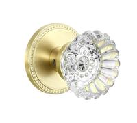 Leydebong 1 Pack Gold Door Knobs Single-Side Dummy Door Knobs, Glass Dummy Door Knobs Dummy Interior, False Door Knobs for Hallway/Closet/Pantry/Laundry/French Doors