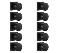 Leydebong 10 Pack Black Non-Turning Dummy Door Knobs Interior, Modern Rectangle Dummy Door Handle for Bifold Closet