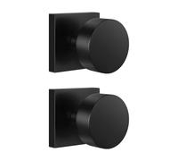 Leydebong 2 Pack Dummy Door Knobs for Interior Closet, Single Side Non-Turning Inactive Dummy Knobs in Matte Black Finish