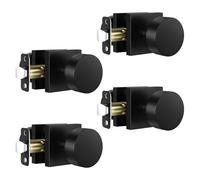 Leydebong 4 Pack Black Closet Door Knobs Interior Passage Door Knob, Zinc-Alloy Door Knobs, Easy Install for Closet Bedroom Hallway