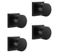 Leydebong 4 Pack Door Lever Dummy Lever Door Handle for Closets French Doors, Black Dummy Door Lever, Non-Turning Single Side Pull