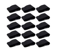 Leyeet Black Armbands Football, 15 Pcs Black Elastic Arm Bands with White Velcro, Loop Closure Football Mourning Armbands for Funeral Respect Memorial, Sports Teams & Events