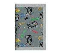 Leyeve Kids Wallets for Boys Girls Teen,Cheap RFID Trifold wallet for 4-18 Ages,Toddler/Youth Wallet for kids with Zipper Coin Pocket,Novelty Wallet for kids Birthday/Christmas Gifts, Games-Grey