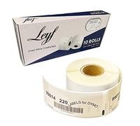 Leyf 10 Rolls 99014 S0722430 Labels - 54 mm x 101 mm - 100% Compatible for Dymo and Seiko Labelwriter - 10 Roll Pack Labels = 2200 Label Address Labels, Label Printer, Self-Adhesive