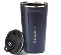 LEYF Thermal Mug, 510 ml, Stainless Steel, Coffee Mug to Go, Temperature Display, Intelligent Coffee Cup, Insulated Thermal Mug, Easy to Carry and Travel, Thermos Mug