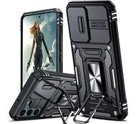 LeYi Armour Case Samsung Galaxy S22 5G, Samsung S22 Case with Camera Lens Cover Slider, Ring Stand Holder Military Grade Protective Shockproof Phone Cover for Galaxy S22 5G 6.1'' Black
