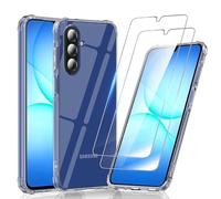 LeYi Case for Samsung Galaxy A57 Transparent Mobile Phone Case with 2 Protective Films, Soft TPU Silicone Shockproof Thin A 57 Protective Case, Camera Protection Crystal Clear Cover Case