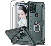 LeYi Compatible with Motorola Moto G Stylus 5G Case, [Military Grade] Protective Phone Case with Ring Kickstand for Motorola G Stylus 5G [NOT for G Stylus 2020/2021], Green