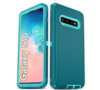 LeYi Compatible with Samsung Galaxy-S10 Case: Upgrade 3-in-1 Full Body Shockproof Rubber Outer Cover Heavy Duty Tough Rugged Dustproof Defender Protective Case, Teal