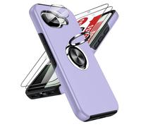 LeYi for Google Pixel 10A Phone Case with 2 Tempered Glass Screen Protector, 2 Camera Lens Protector and Invisible Metal Ring Stand Holder, Shockproof Protective Mobile Cover for Pixel 10 A - Purple