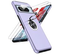 LeYi for Google Pixel 8 Pro Case: and 2 Tempered Glass Screen Protector &2 Camera Lens Protector, with 360 Ring Holder Stand Magnetic Shockproof Heavy Duty Phone Cover for Pixel8 Pro Purple