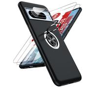 LeYi for Google Pixel 8 Pro Case: and 2 Tempered Glass Screen Protector &2 Camera Lens Protector, with 360 Ring Holder Stand Magnetic Shockproof Heavy Duty Protective Phone Cover for Pixel8 Pro Black
