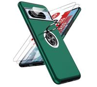 LeYi for Google Pixel 8 Pro Case: and 2 Tempered Glass Screen Protector &2 Camera Lens Protector, with 360 Ring Holder Stand Phone Cover for Pixel8 Pro Green