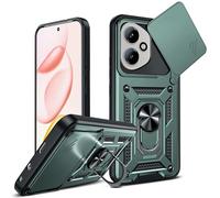 LeYi for Honor 400 5G Phone Case with Camera Cover Slider, Ring Stand Holder, Military Protective Armour Rugged Phone Cover for Honor 400 5G, Green