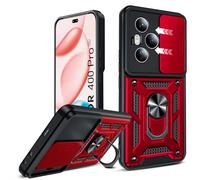 LeYi for Honor 400 Pro 5G Phone Case with Camera Cover Slider, Ring Stand Holder, Military Protective Armour Rugged Phone Cover for Honour 400 Pro 5G, Red