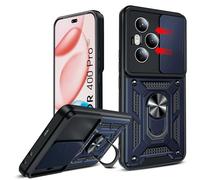 LeYi for Honor 400 Pro 5G Phone Case with Camera Cover Slider, Ring Stand Holder, Military Protective Full Cover Armoured Rugged Phone Cover for Honour 400 Pro 5G 6.7", Blue