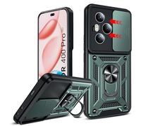LeYi for Honor 400 Pro 5G Phone Case with Camera Cover Slider, Ring Stand Holder, Military Protective Full Cover Armoured Rugged Phone Cover for Honour 400 Pro 5G 6.7", Green