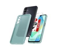 LeYi for Samsung Galaxy A16 4G/5G Phone Case with 2 Tempered Glass Screen Protector, Translucent Matte Back, Military Grade Protection, Slim Rugged Shockproof Protective Mobile Cover for A 16-Mint