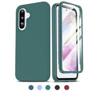 LeYi for Samsung Galaxy A36 5G Phone Case with Built-in Screen Protector, 360° Full Body Cover Slim Soft TPU Case + PC Bumper Shockproof Front and Back Protection for Samsung Galaxy A 36 - Green