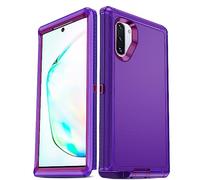 LeYi for Samsung Galaxy Note 10 Case, Upgrade 3-in-1 Full Body Shockproof Rubber Outer Cover Heavy Duty Tough Rugged Dustproof Defender Protection Case for Samsung Note 10, Rose Red/Purple
