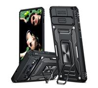 LeYi for Samsung Galaxy S10 Phone Case, with Camera Lens Cover Slider and Ring Stand Holder, Military Grade Hard Protective Cover Tough Armour Case for Samsung Galaxy S10, Black