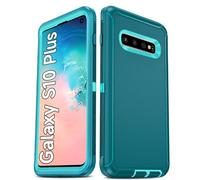 LeYi for Samsung Galaxy S10 Plus Case, Upgrade 3-in-1 Full Body Shockproof Rubber Outer Cover Heavy Duty Tough Rugged Dustproof Defender Protection Case for Samsung Galaxy S10 Plus, Teal