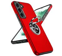 LeYi for Samsung S22 Case Shockproof,Samsung S 22 Silicone Case Red,Samsung Galaxy S22 5G Phone Case Shock Proof Protection Lightweight Silicone Hybrid Case Red