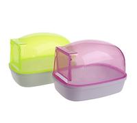 LEYILE Dwarf Hamster Bathroom Sauna Room Sand Bath House for Ferrets Small Animals