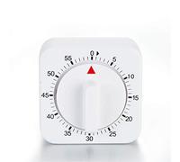 LEYILE Kitchen Timer, 60 Minute Countdown Timer, White, Mechanical Timer for Cooking, Baking, Steaming
