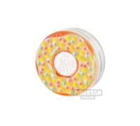 LeYiLeBrick Minifigure Accessory Tile Round 1x1 Doughnut with Yellow F