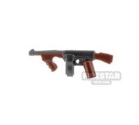LeYiLeBrick Minifigure Firearm Chicago Typewriter REDDISH BROWN