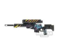 LeYiLeBrick Minifigure Firearm Sniper Rifle Printed BLACK