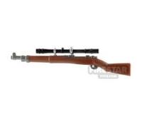 LeYiLeBrick Minifigure Firearm Springfield Sniper Rifle with Scope REDDISH BROWN