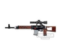 LeYiLeBrick Minifigure Firearm SVD Sniper Rifle Printed BLACK