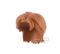 LeYiLeBrick Minifigure Hair Short Layered Cut DARK ORANGE