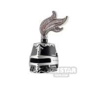 LeYiLeBrick Minifigure Headgear Knight Helmet with Plume BLACK