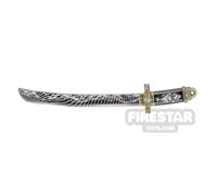 LeYiLeBrick Minifigure Weapon Katana Printed BLACK