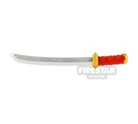 LeYiLeBrick Minifigure Weapon Katana Square Guard RED
