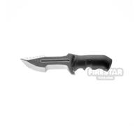 LeYiLeBrick Minifigure Weapon Part Serrated Survival Knife METALLIC SI
