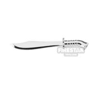 LeYiLeBrick Minifigure Weapon Sword with Short Curved Blade CHROME SIL