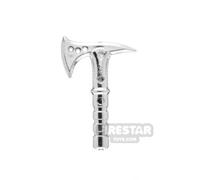 LeYiLeBrick Minifigure Weapon Tactical Axe CHROME SILVER