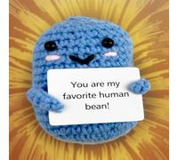 Leyiteng Gifts For Her Him Women for Him,Love Gifts For Girlfriend Boyfriend Wife Mum Friends Women,Knitted Funny Ornament with Positive Card Emotional Support Crochet Doll Love Gift