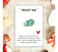 Leyiteng Presents For Him Her,Mens Stocking Fillers,Pocket Dinosaur Hug, Dino Gifts,Cute Dino Pocket Keepsake Ornament, Hug In A Box For Women Men,Small Cheap Gifts For Women Under 5 Pounds