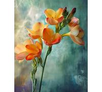 LEYIUYIU 5D Diamond Art Painting Set Adult Beginners Children DIY Full Round Diamond Handmade Artwork Home Wall Decoration - Beautiful Orchid - 40x50cm