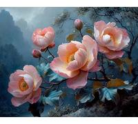 LEYIUYIU DIY Diamond Painting for Adults Children Beginners 5D Leisure Creative Painting Set for Home Wall Decoration - Beautiful Flowers - 40x50cm