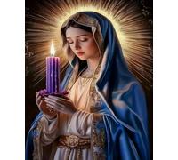 LEYIUYIU DIY Diamond Painting for Adults Children Beginners 5D Leisure Creative Painting Set for Home Wall Decoration - Madonna Statue - 40x50cm