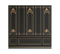 Leyiyi 10x10ft Black Gold Vintage Room Inside Backdrop European Frame Modern House French Castle Cementery Wall Retro Style Photo Background Cowboy Kids Birthday Portrait Studio Props Vinyl Wallpaper