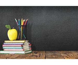 Leyiyi 10x6.5ft Welcome Back to School Backdrop School Season Old Classroom Banner Vintage Desk Blackboard Colored Pens Note Books Apple Photography Background Kids Portrait Studio Prop Vinyl Banner