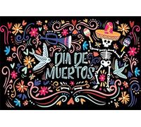 Leyiyi 10x8ft Day of The Dead Backdrop Dia De Muertos Old Classroom Grunge Graffiti Blackbaord Skull Bone Body Photo Background Vintage Mexico Holiday Adults Children Portrait Shoot Vinyl Studio Prop